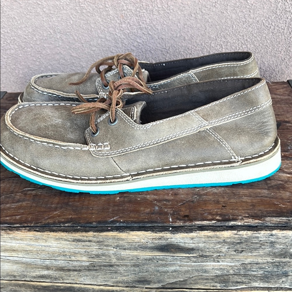 Ariat Women’s Casual Brown leather  Boat Shoes